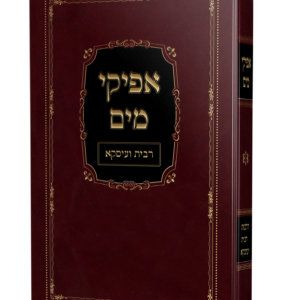 ספר אפיקי מים על הלכות ריבית מהגאון הרב משה פנירי שליט"א